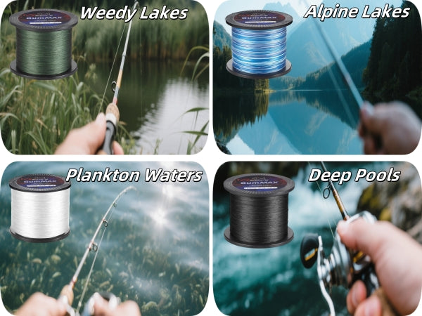 GumMAX 545yds 10-130LB 8X Braided Fishing Line Abrasion Resistant Superline Zero Stretch & Smaller Diameter Confuse & Never Fade in Saltwater and Freshwater