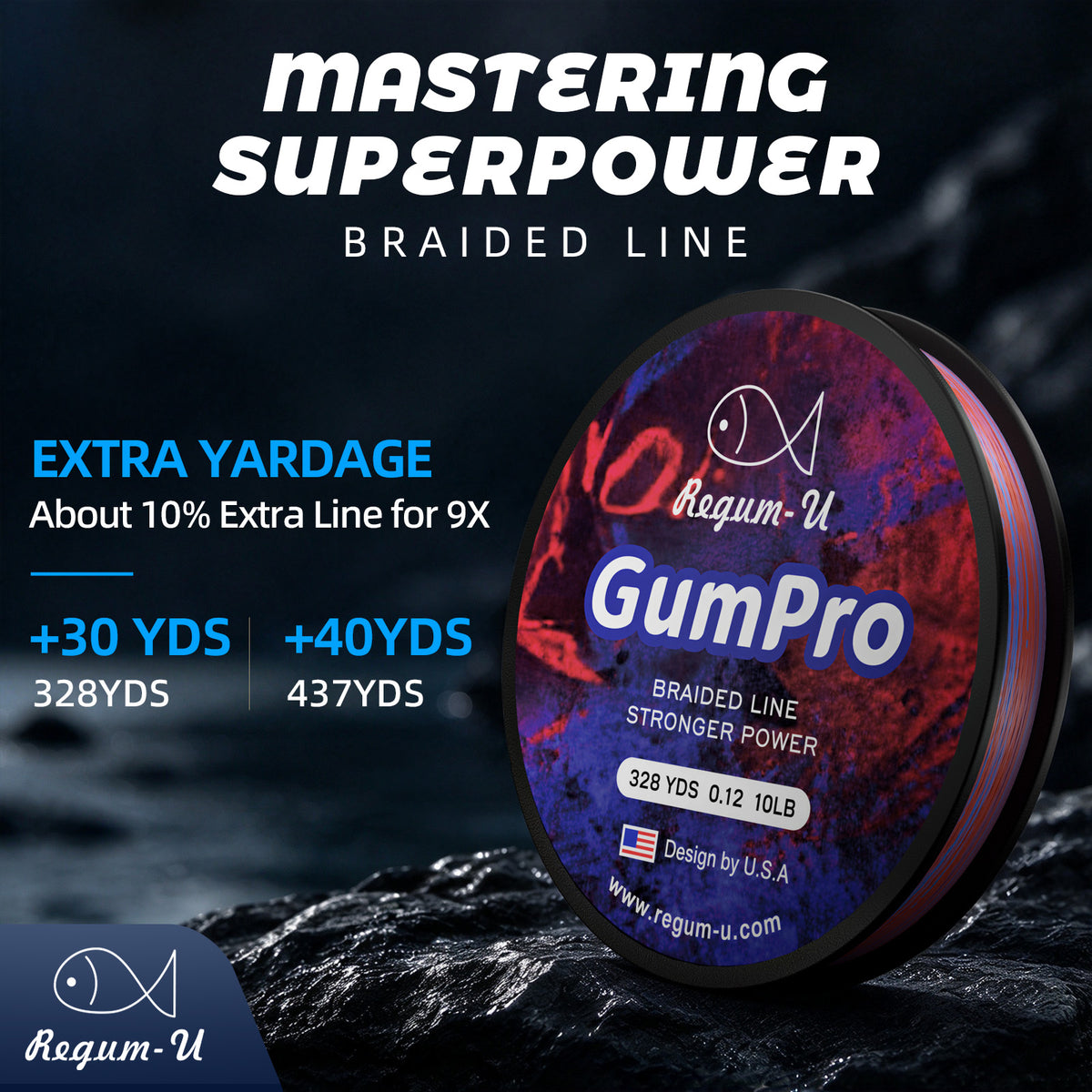 GUMPRO 9X Braided fishing line 5m-color