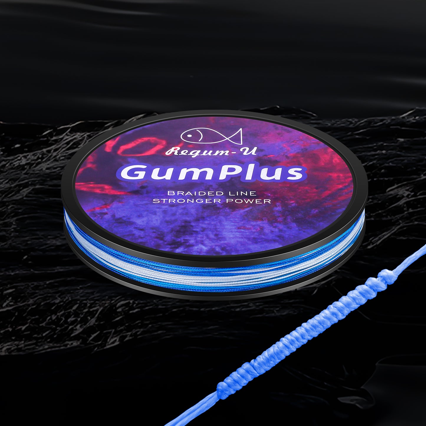 Regum-U Gumplus 8X Stealth Braided Fishing Line 150 Yards / 10 LB Abrasion Resistant Superline Zero Stretch & Smaller Diameter Confuse & Catch Big Fish Better in Saltwater & Freshwater (Navyblue)