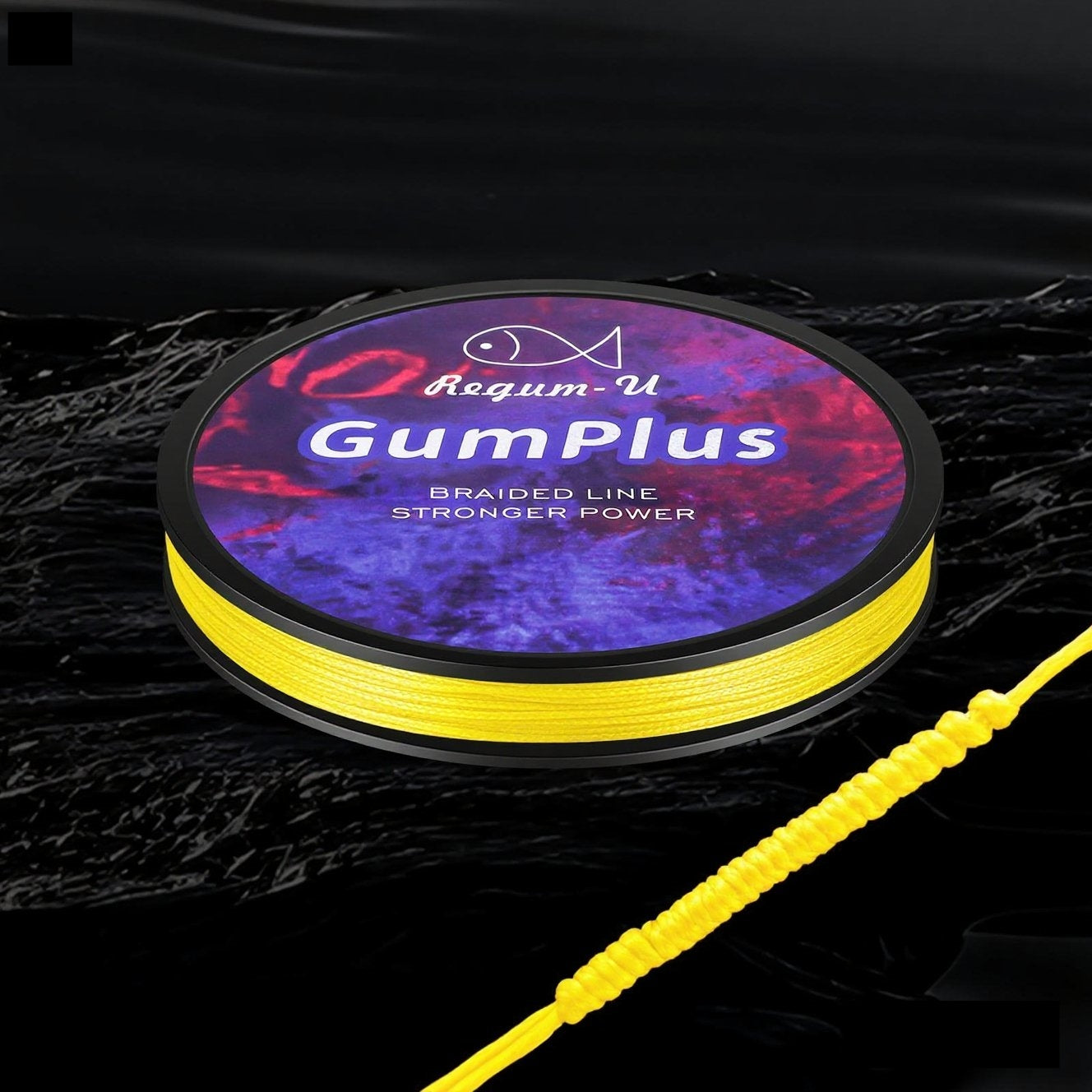 Regum-U Gumplus 8X Stealth Braided Fishing Line 150 Yards / 100 LB Abrasion Resistant Superline Zero Stretch & Smaller Diameter Confuse & Catch Big Fish Better in Saltwater & Freshwater (Yellow)