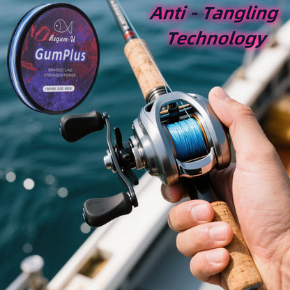 Regum-U Gumplus 8X Stealth Braided Fishing Line 150 Yards / 10 LB Abrasion Resistant Superline Zero Stretch & Smaller Diameter Confuse & Catch Big Fish Better in Saltwater & Freshwater (Navyblue)