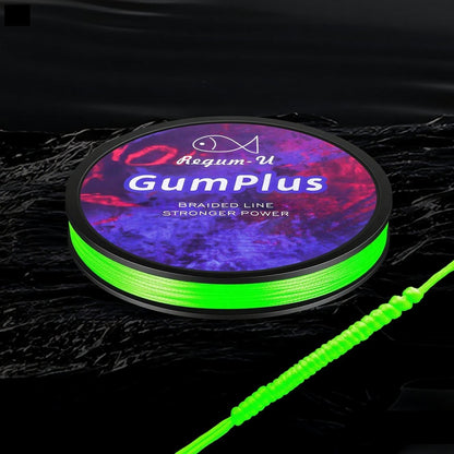 Regum-U Gumplus 8X Stealth Braided Fishing Line 150 Yards / 100 LB Abrasion Resistant Superline Zero Stretch & Smaller Diameter Confuse & Catch Big Fish Better in Saltwater & Freshwater (Fluorescent Green)